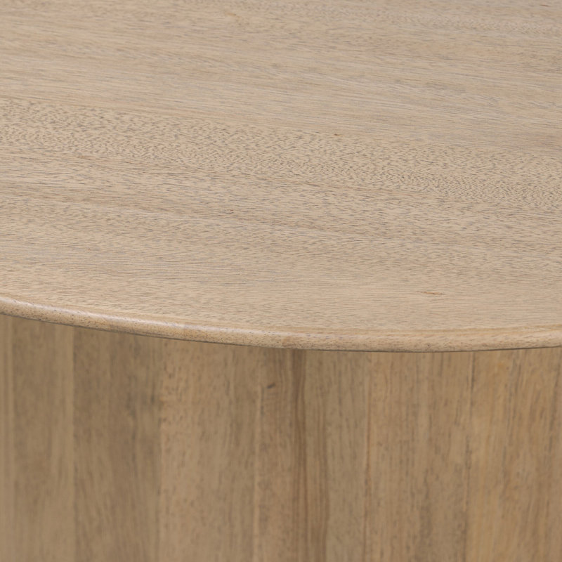 Scalloped Dining Table-Brushed Ebony, Natural Matte