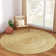 Kayleigh Hand-Braided Jute Area Rug, Off White/Natural