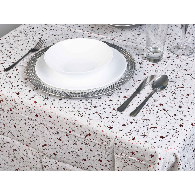 Patricia Shooting Star Christmas Tablecloth, Red