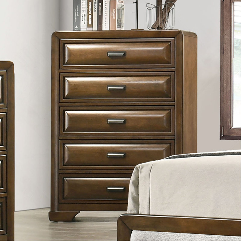 Commode de style transitionnel 1Pc avec finition à queue d'aronde anglaise et française