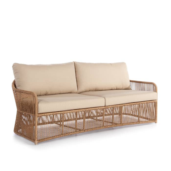 Calixto Outdoor 3 - Seat Patio Sofa, Canvas Natural Sunbrella® Canvas