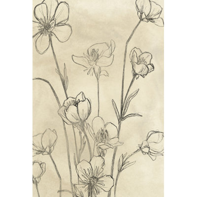 " Vintage Wildflowers II " by June Erica Vess Painting Print