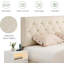 Tête de lit tapissier à hauteur réglable, entièrement pliable, beige-2097011762-2097011772