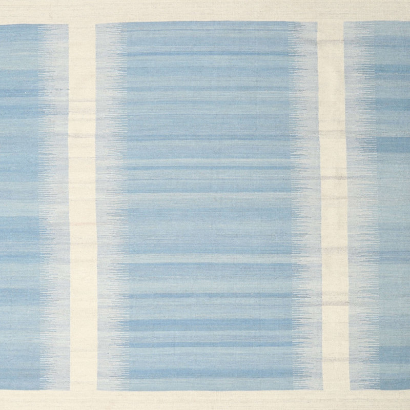 Beige abstrait/Tapis décoratif bleu, Carré 4 pi