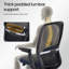 Fauteuil de bureau ergonomique COLAMY, siège de bureau à réglage instantané avec siège en lévitation, accoudoirs synchronisés 4D, soutien lombaire et dossier en filet respirant, bleu foncé-1989672802