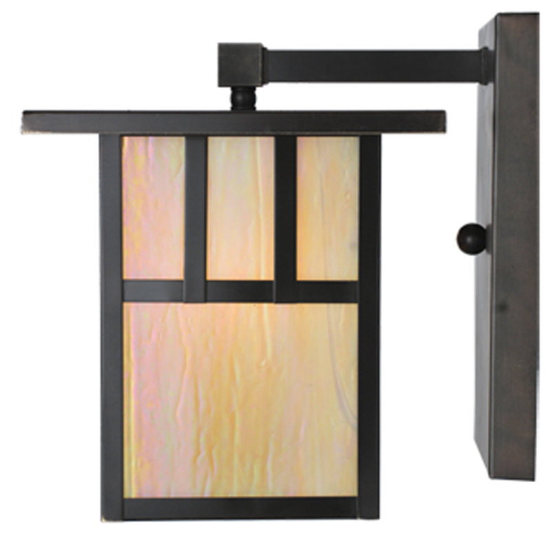 1 - Light Outdoor Wall Lantern, 10.75" H x 9" W x 11.5" D