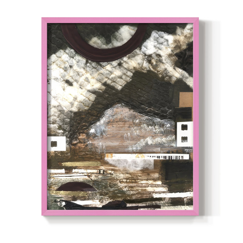 Time to Part Ways I Framed Print - Solid Wood, Pink, 11" H x 9" W