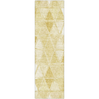Premium Machine Washable Prisco Gold Rug