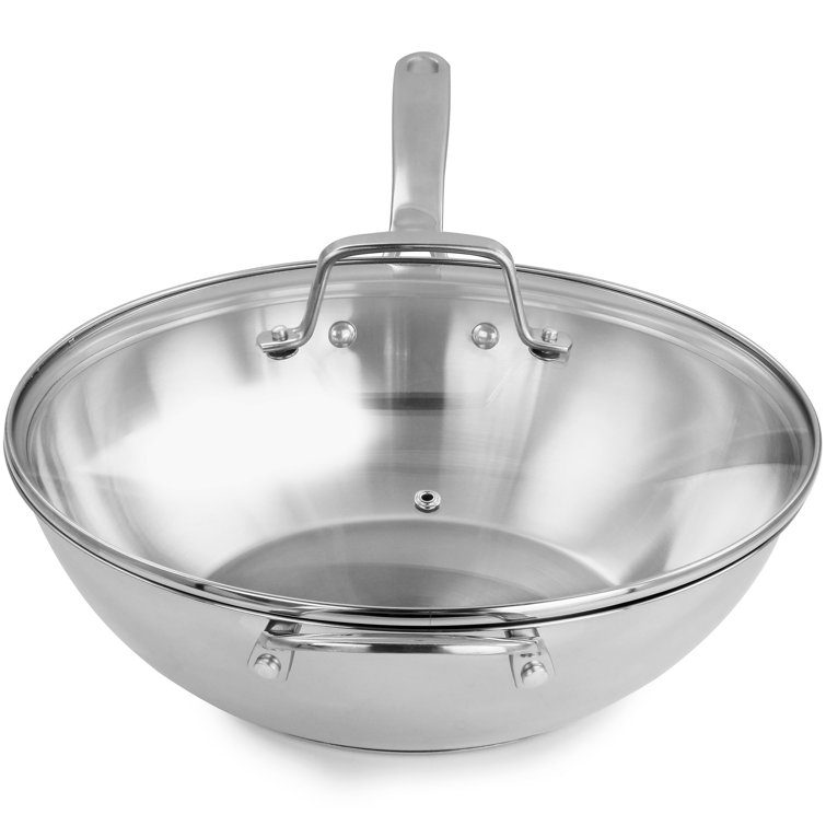Martha Stewart Essential Pan, with Lid, Stainless Steel, 12 Inch