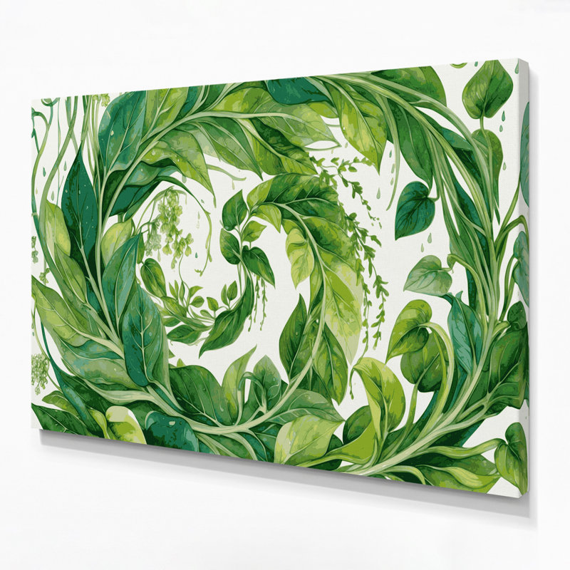 Art sur toile vert, légumes, épinards, matin, gloire, H 8 po x l 10 po