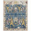 Wool Floral Area Rug in Blue/Yellow/Beige-234161247