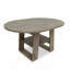 Table de salle à manger ronde extensible de 110 à 150 cm pour 4 à 6 personnes, table de cuisine ronde transformable en ovale avec rallonge intégrée rabattable, piètement stable en forme de H et tablette de rangement, grise-738472875