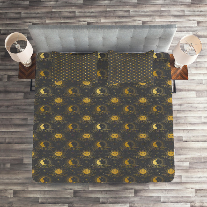 Polyester Coverlet, King Bedspread + 2 Shams