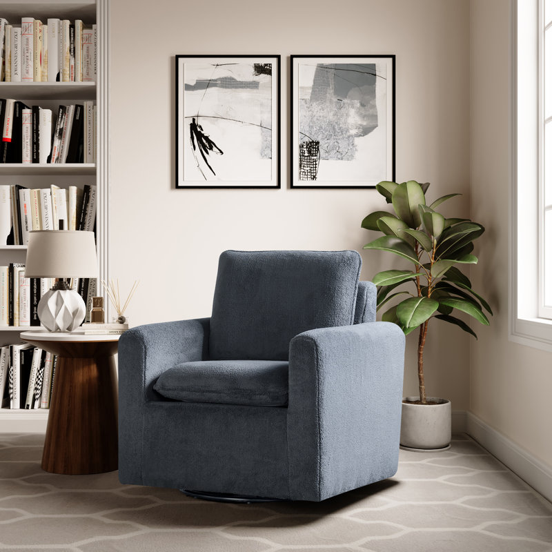 Breelin Swivel Chair, Light Gray 100% Polyester
