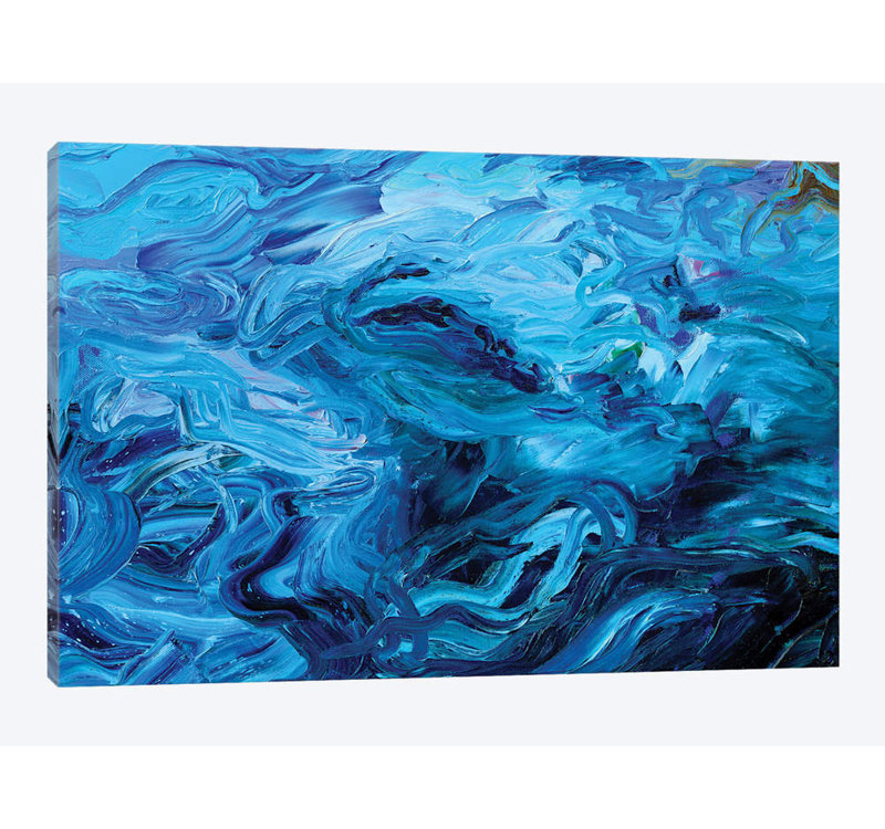 "BM 017" par Iris Scott Abstracts, impression sur toile, H 12 po x l 18 po x P 1,5 po, Toile tendue, Pas de tapis