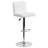 Nobles Contemporary Adjustable Height Barstool with Panel Back and Chrome Base-42689926
