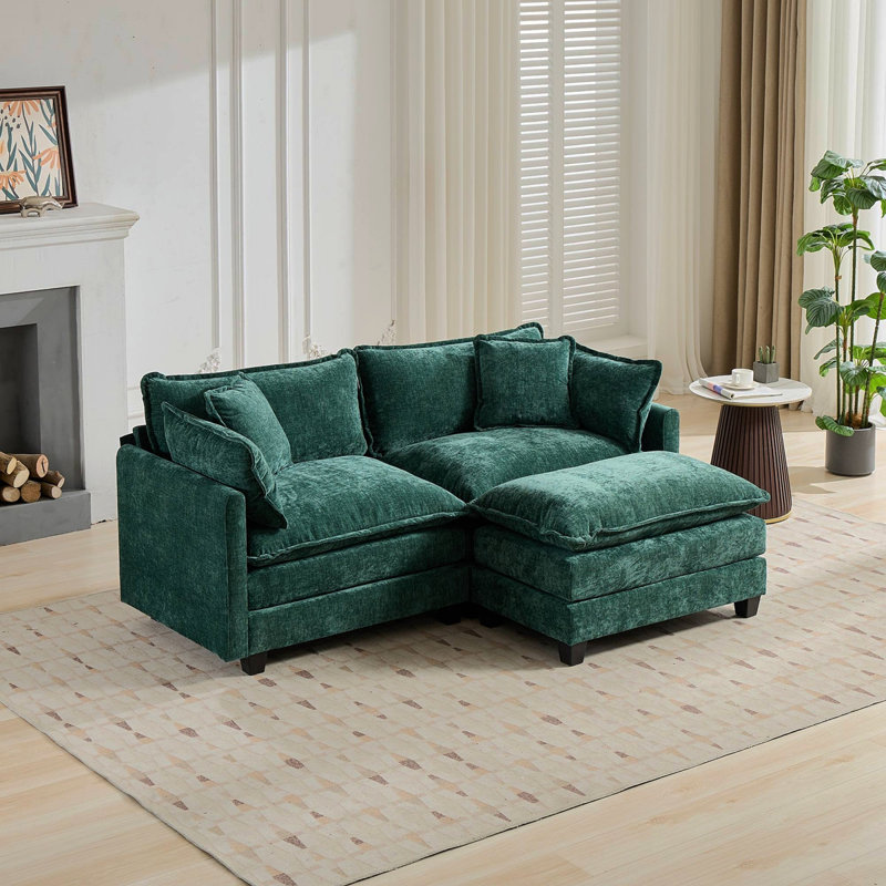 Canapé-lit Cloud seulement, canapé modulaire moderne, pour chambre à coucher et appartement dans le salon, coussin de siège rembourré à double couche confortable