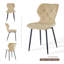 Faux Leather Upholstered Armless Dining Chair With Wraparound Backrest-117659171-131243970