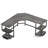 L Shaped Desk With Shelves, Reversible Corner Computer Desk, 64.84" Executive Desk-750267038