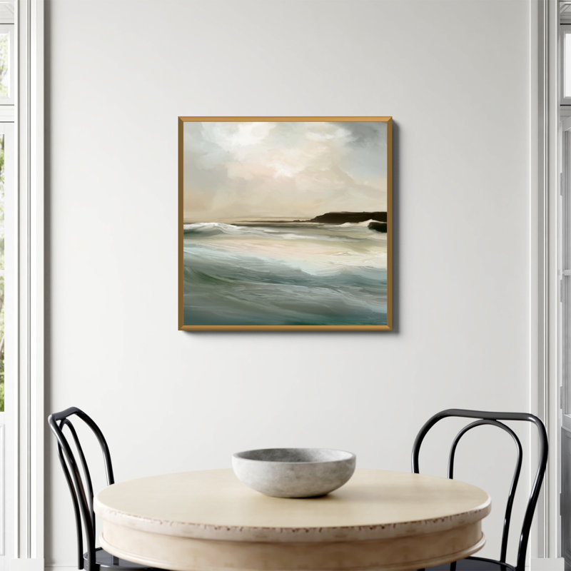 Impression Sennen Cove par Dan Hobday, Non, H 30 po x l 30 po, Papier avec cadre unique doré
