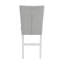 Ensemble de 2 chaises à hauteur de comptoir en velours gris et blanc à finition brillante élisaveta (ensemble de 2)