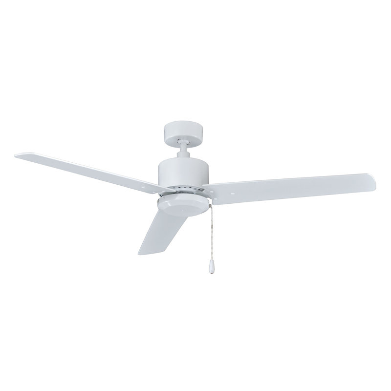 Ventilateur de plafond d'intérieur 3 pales Kammerer, Blanc, Blanc