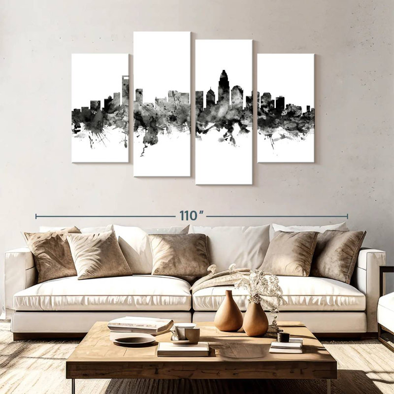 Charlotte north carolina skyline ii Sireci, H 54 po x l 84 po