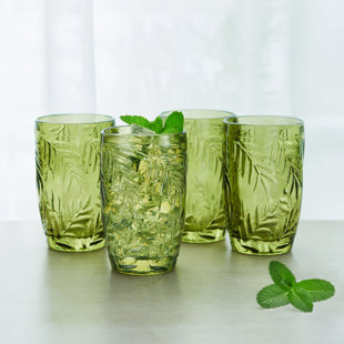 Set of 3 Vintage Etched Glass Tumblers With Grapes Leaves Vines, Drinking  Glasses Retro Juice Grape Leaf Etching 