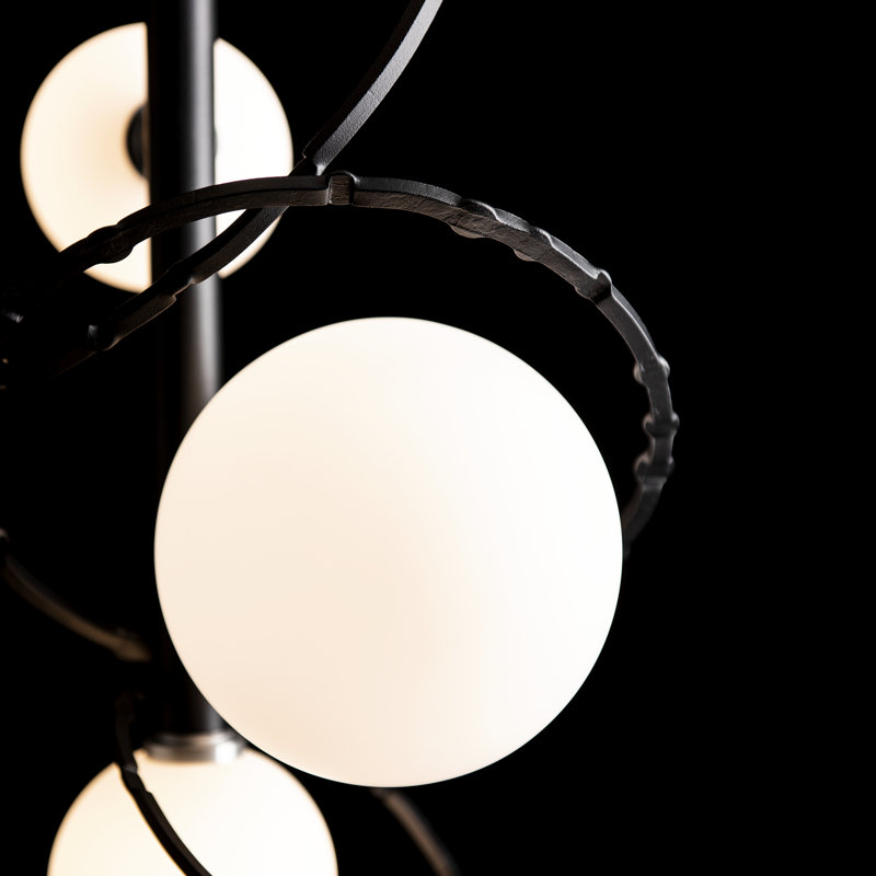 Olympus Vertical Pendant - Opal Glass, Black