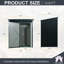 5x3 Metal Outdoor Storage Shed Black With Transparent Plate
