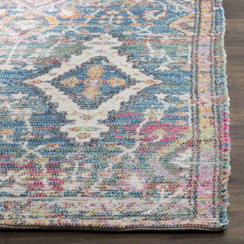 Tapis de performance géométrique tissé à la main Amanda, Tapis de couloir 2 pi 3 po x 8 pi