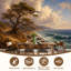 Papier peint auto-adhésif Coastal Cliffside Landscape Pine Tree Ocean Waves-1739207818