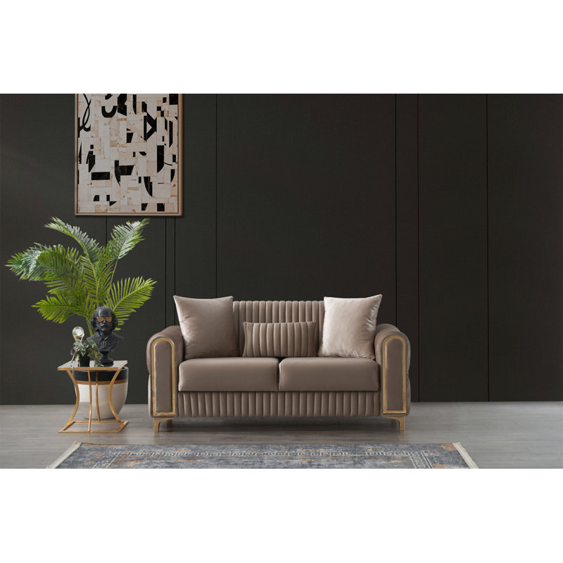 Causeuse convertible en tissu de velours Melody