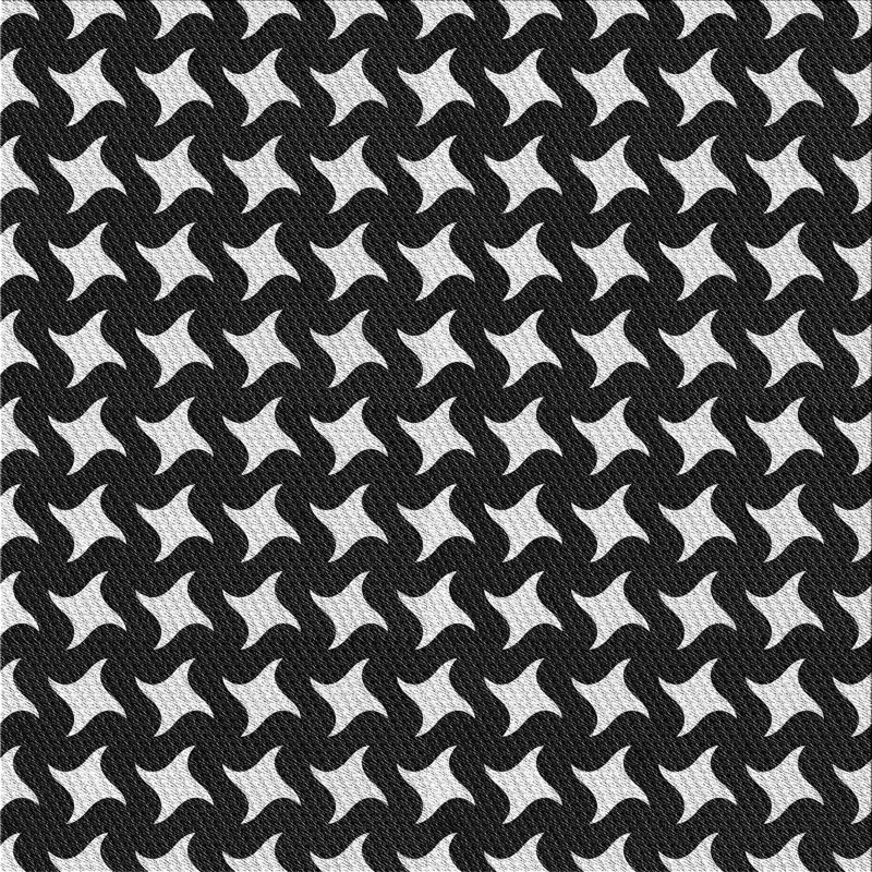 Tapis de zone noire à motifs, Carré 7 pi