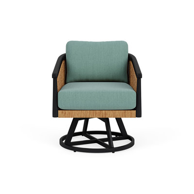 Galloway Swivel Lounge Chair In Tortoiseshell Finish