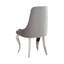 Ensemble de 2 chaises d'appoint rembourrées en velours, gris et chrome