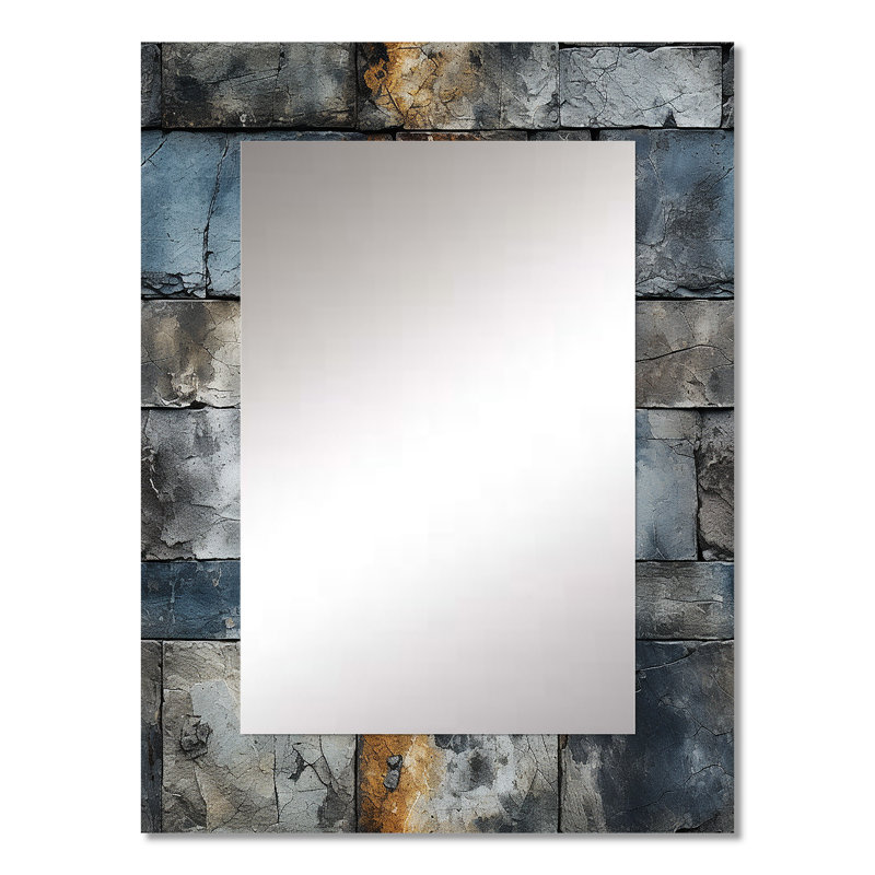 Hedya - Gray Modern Wall Mirror, 32 po x 24 po