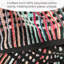 Dereon 100% Cotton Black Patterned Hand Towels - Set of 2