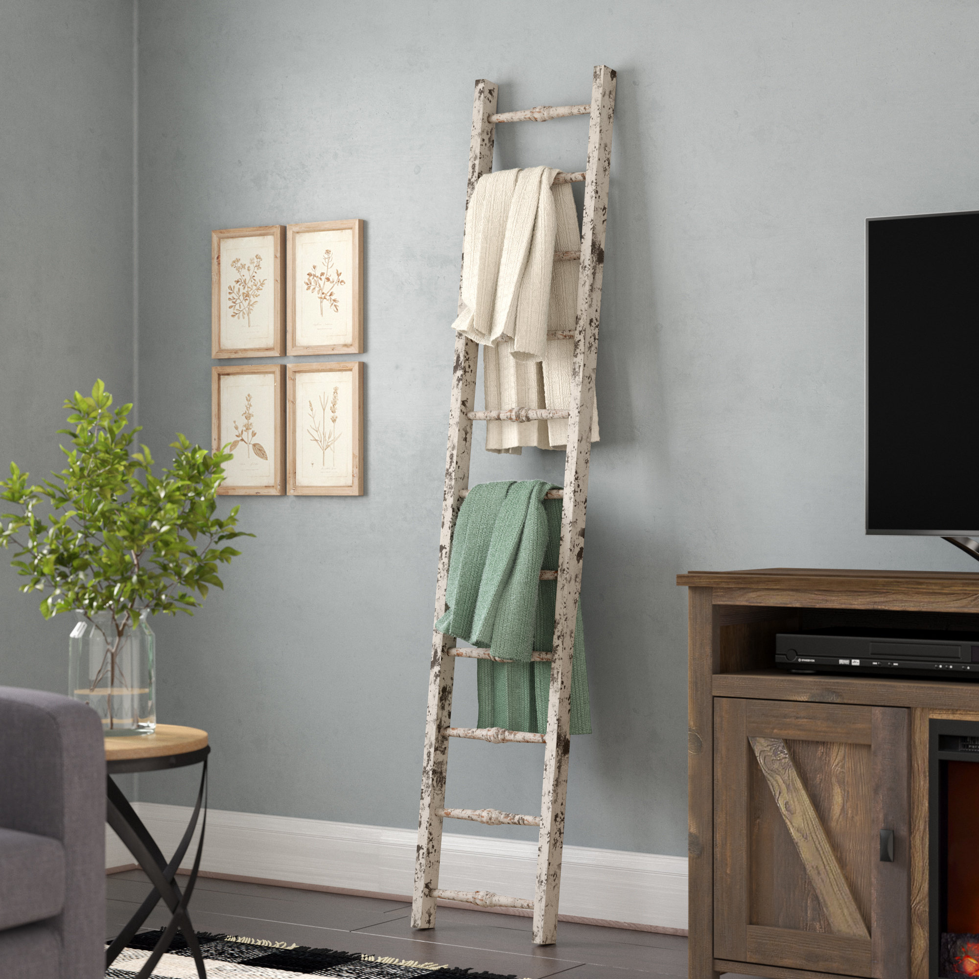 Bungalow Rose Wood 6 ft Blanket Ladder &amp; Reviews | Wayfair