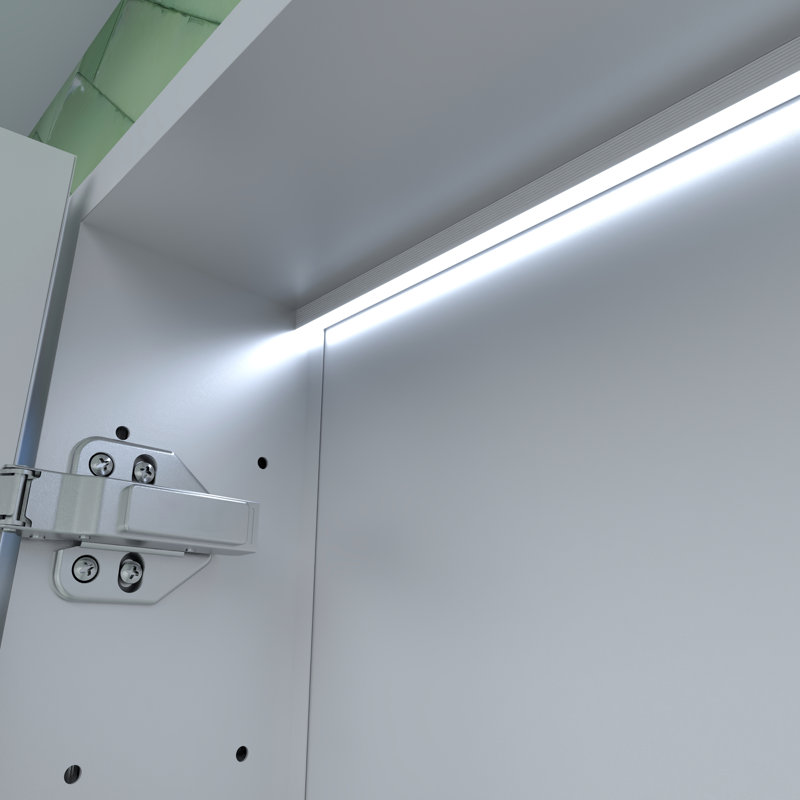 60 po Armoire à pharmacie en aluminium l 30 po x H 30 po avec corrosion robuste - panneau arrière avec tablettes de 6 mm / 8 mm, verre trempé réglable