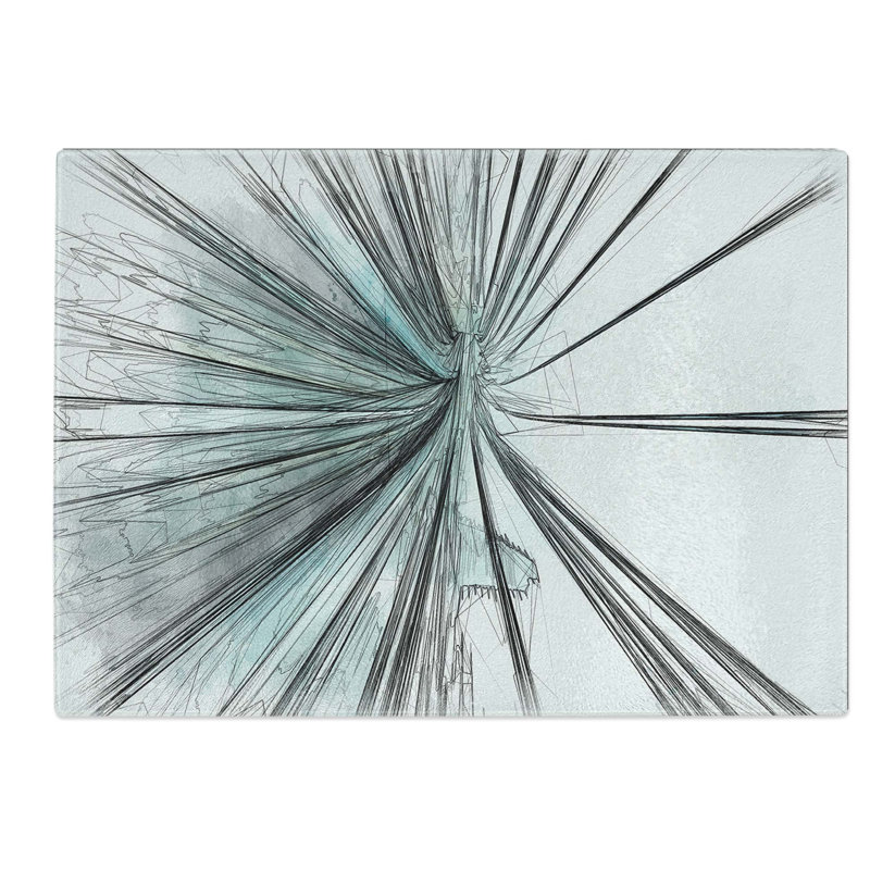 Tempered Glass Speeding Ahead Chopping Board, 28.5 cm W x 20 cm L