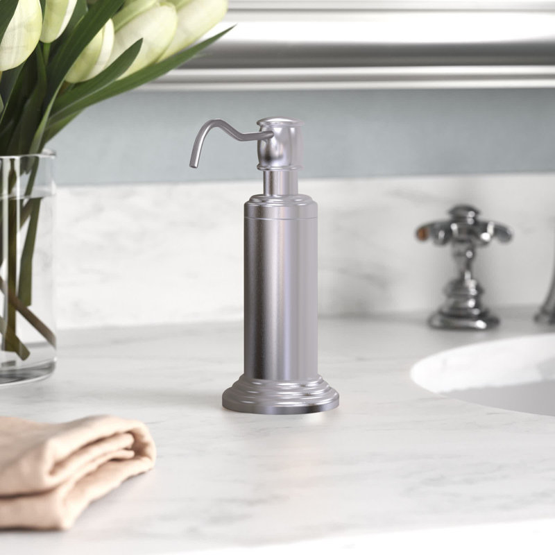 Distributeur de savon sur pied Beresford, Chrome satiné