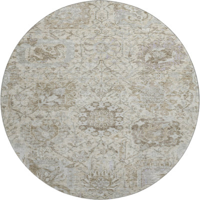 Premium Machine Washable Wayne AMF1102 Damask Rug