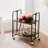 Metal 2-Tier Rolling Cart, Foldable Portable Storage Shelves With Locking Wheels For Kitchen, RV
