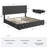 Bed Frame With Adjustable Headboard And 4 Storage Drawers, Linen Upholstered Platform Bed Frame-110095406-110095409