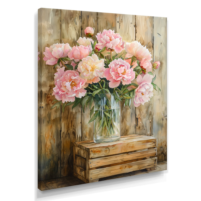 Shonna - Floral Wall Art, 32" H x 24" W, Wrapped Canvas, Does Not Apply