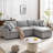 L-Shaped Modular Sofa With Reversible Chaise