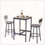 Ensemble de table de bar avec 2 tabourets de bar en polyuréthane-1700622376