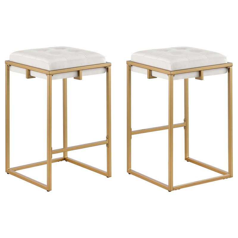 Tabourets carrés à hauteur de comptoir (ensemble de 2)
