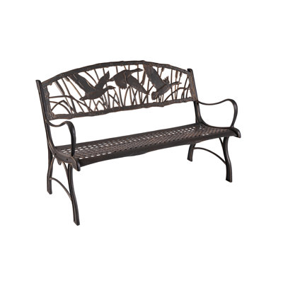 Salamon Goose Cast Iron Park Bench by Gracie Oaks